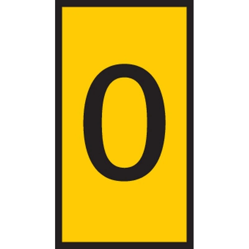 WIC Ledningsmærke 0 Gul W1