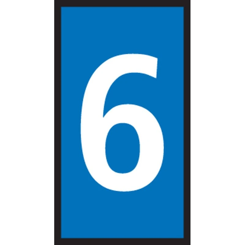 WIC Ledningsmærke 6 blå (til 1,5–2,5 mm²) 200 stk