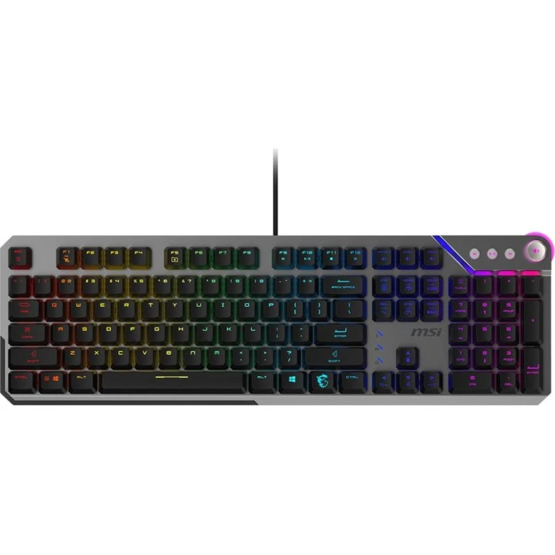MSI Strike 600 Silent mekanisk gamingtastatur, fuld størrelse, RGB (US)
