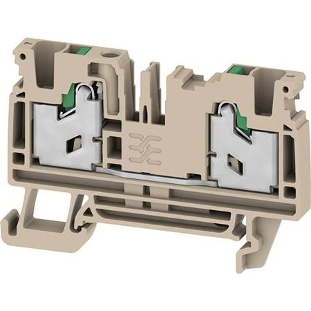 S2C SNAP IN 2-pol gennemgangsklemme 4 mm² beige