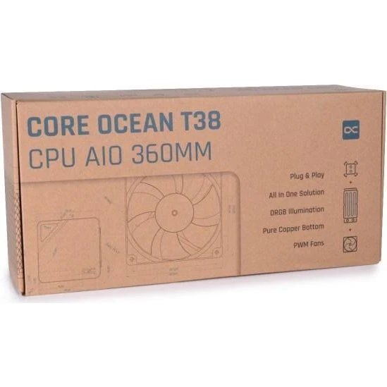 Alphacool Core Ocean T38 360 mm CPU-vandkøling, sort