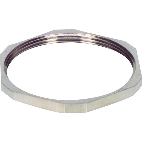 Møtrik M25x1,5 forniklet messing