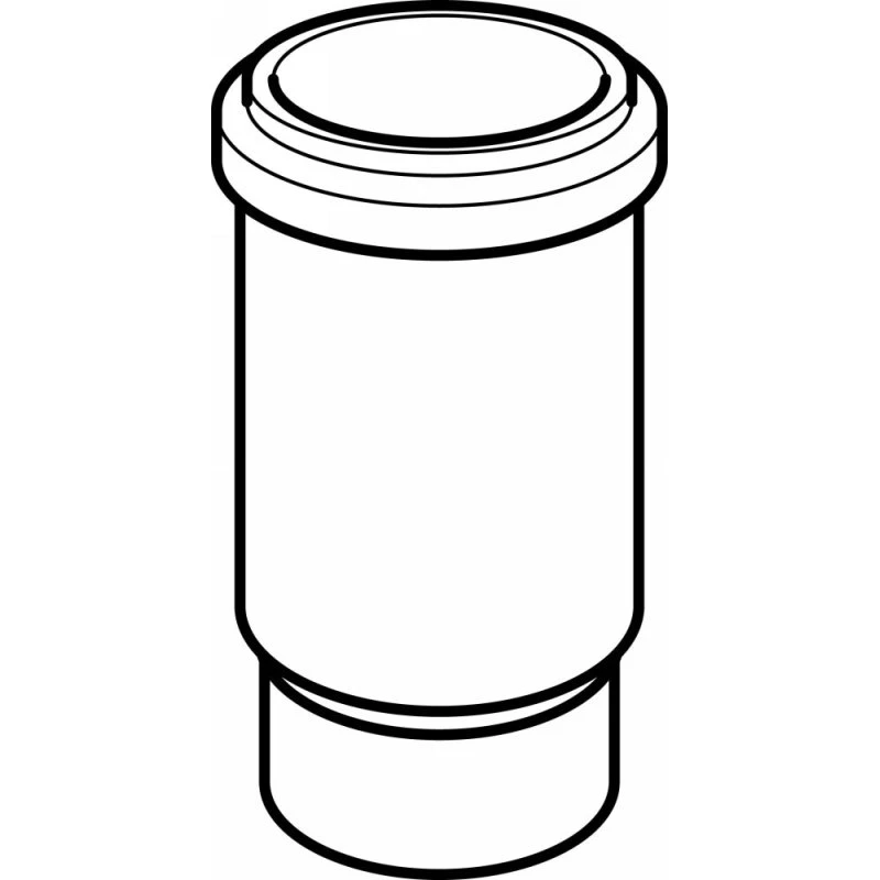 Geberit PEH langmuffe 56 mm, sort