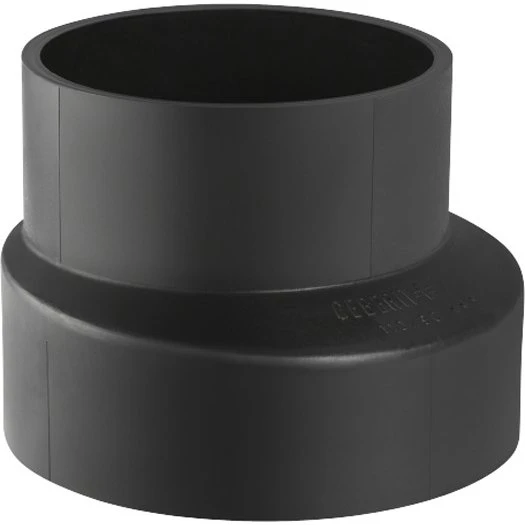 Geberit PEH reduktion excentrisk Ø110×40 mm sort