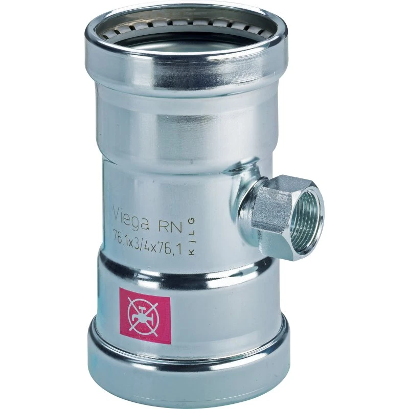 PRESTABO T-stykke 76,1 x 3/4" x 76,1 mm, forzinket