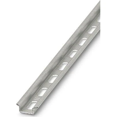 NS DIN-skinne 15×5,5 mm med huller, forzinket 2 m