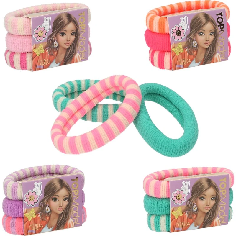 Top Model Hårelastikker sæt til børn 3 stk (5+ år)