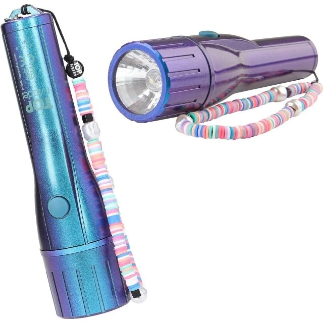 TOPModel Lommelygte med timer (0413221) – blå / grøn-pink