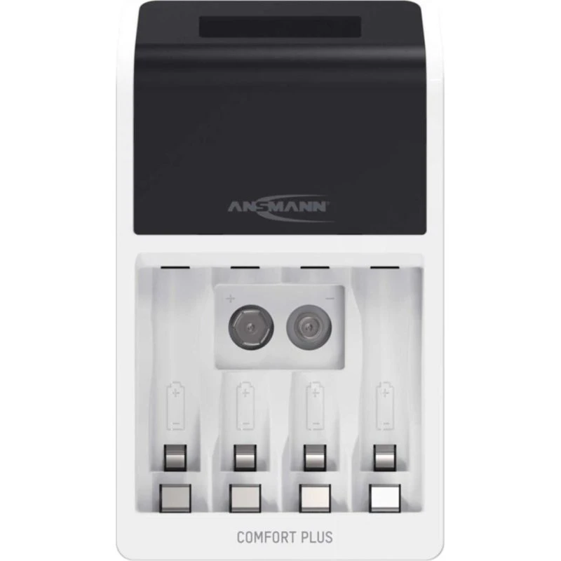 ANSMANN Comfort Plus batterioplader – universal til AA/AAA & 9V
