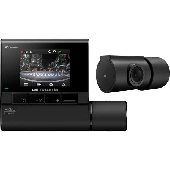 Pioneer VREC‑DZ800DC dual dashcam 2MP for/bag 160°/137° 24/7 parkering