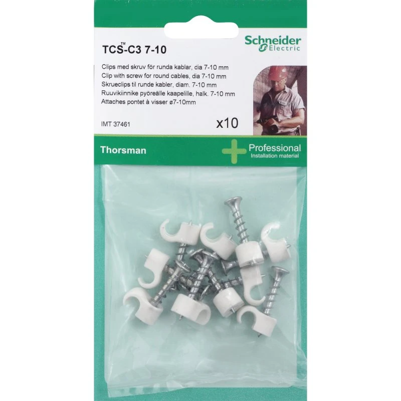 Blist Skrueclips TCS-C3 7-10 hvid, 10 stk