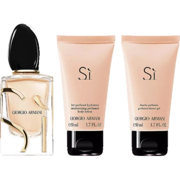 Giorgio Armani Si Gavesæt 50 ml (EDP + Lotion + Showergel)
