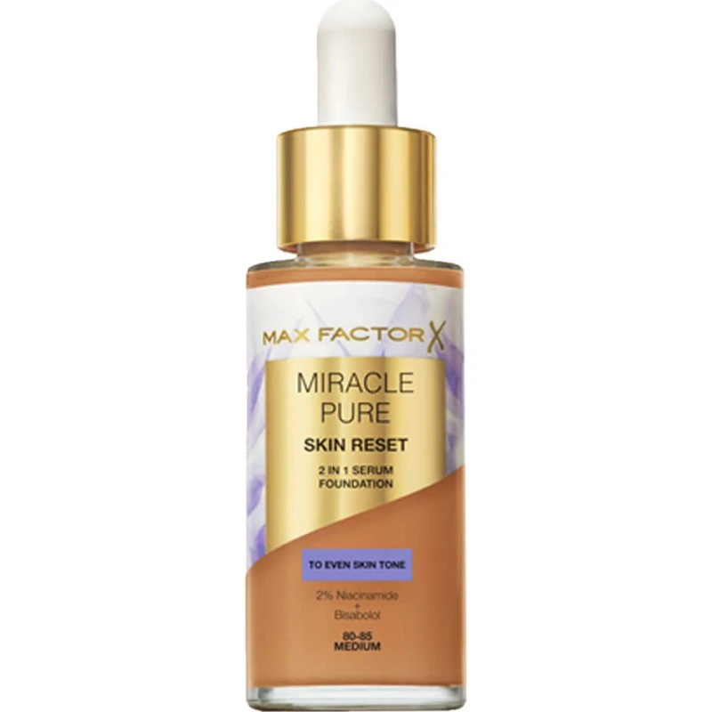Max Factor Miracle Pure 2‑i‑1 Skin Reset Foundation 85-90 (30 ml)
