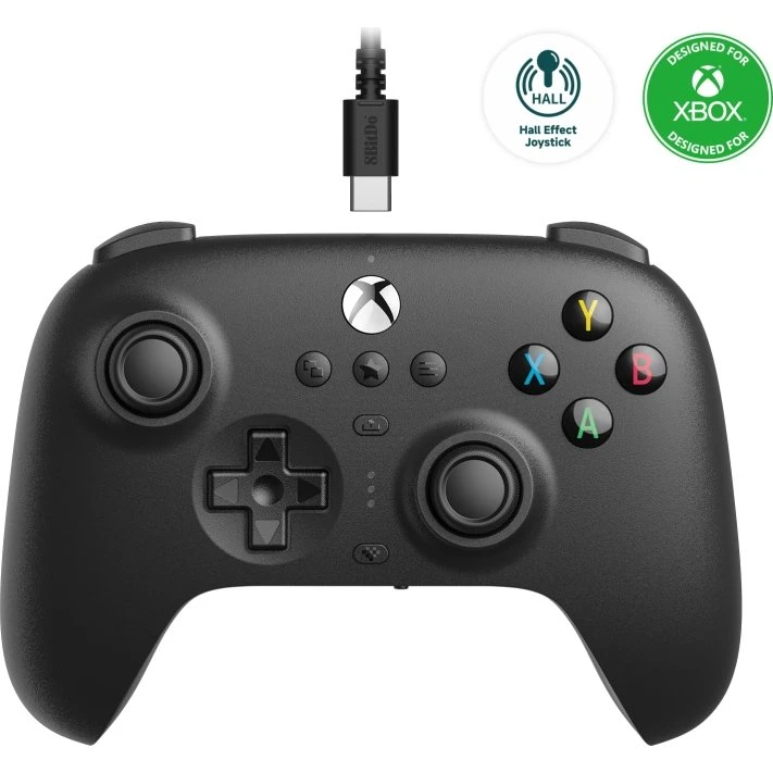 8BitDo Ultimate Wired Controller (Hall Edition) – Sort, Xbox/PC