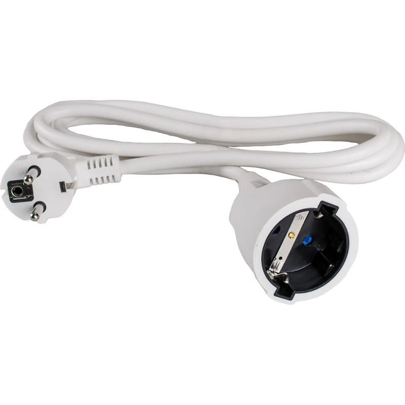 Universal Kabelsæt Schuko 3 m 3G1,5 mm² H05VV-F Halogenfri Hvid