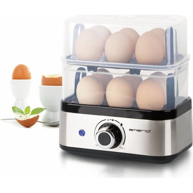 Emerio EB-13274 Æggekoger – 12 æg, sort/rostfrit