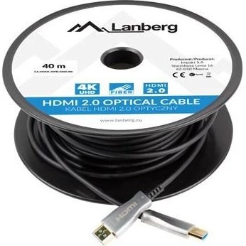 Lanberg HDMI-kabel 40 m AOC 4K60Hz han-han (sort)