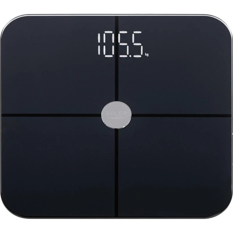 Adler AD 8187b elektronisk glasvægt 180 kg - sort