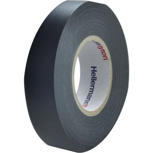 HellermannTyton PVC isoleringstape sort 0,20 x 19 mm, 20 m