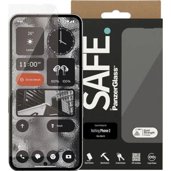 PanzerGlass SAFE - Skærmbeskytter til Nothing Phone 2 (Ultra-Wide Fit)