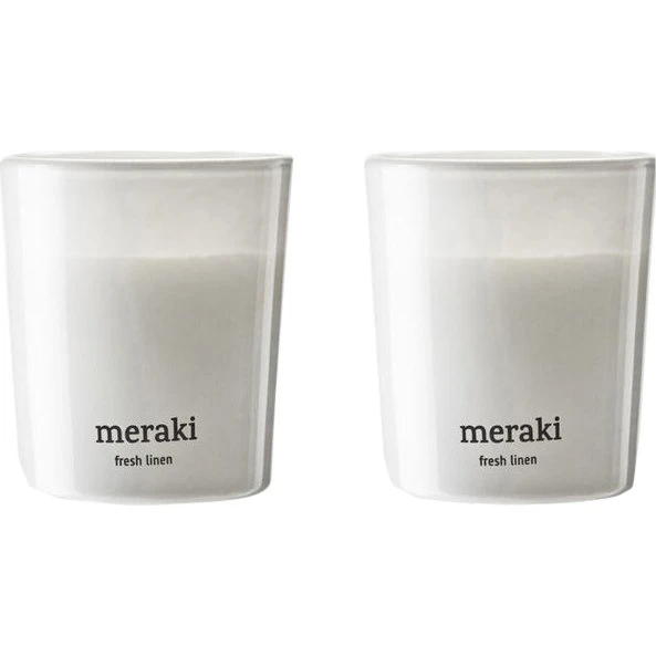 Meraki Duftlys Fresh Linen 2×60 g (2 stk.)
