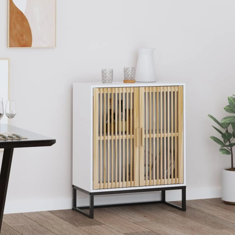 vidaXL skænk 60x30x75 cm hvid i konstrueret træ