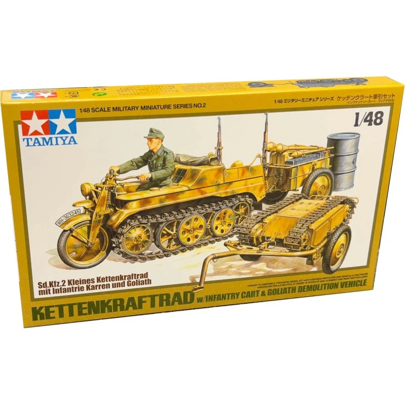 Tamiya 1:48 Kettenkraftrad m. Goliath (byggesæt)