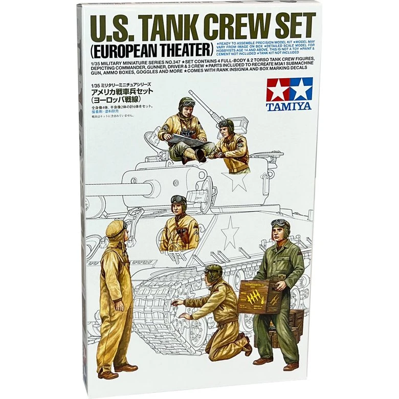 Tamiya WWII 1:35 U.S. Tank Crew - 6 figurer (European)