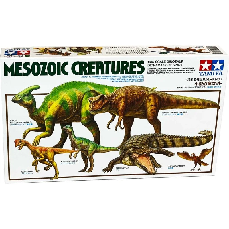 Tamiya Mesozoic Creatures sæt 1:35 – 6 dinosaurer