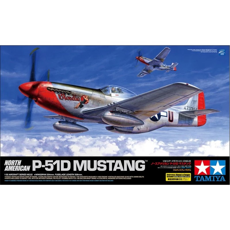 Tamiya P-51D Mustang 1:32 byggesæt
