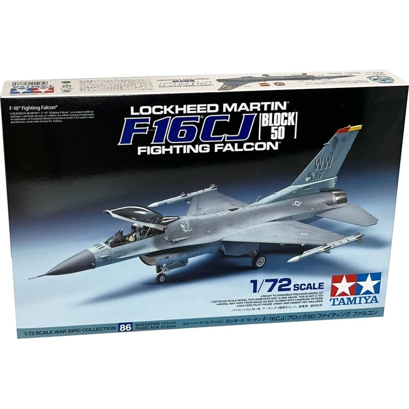 Tamiya F-16CJ Fighting Falcon 1:72 byggesæt (Block 50)