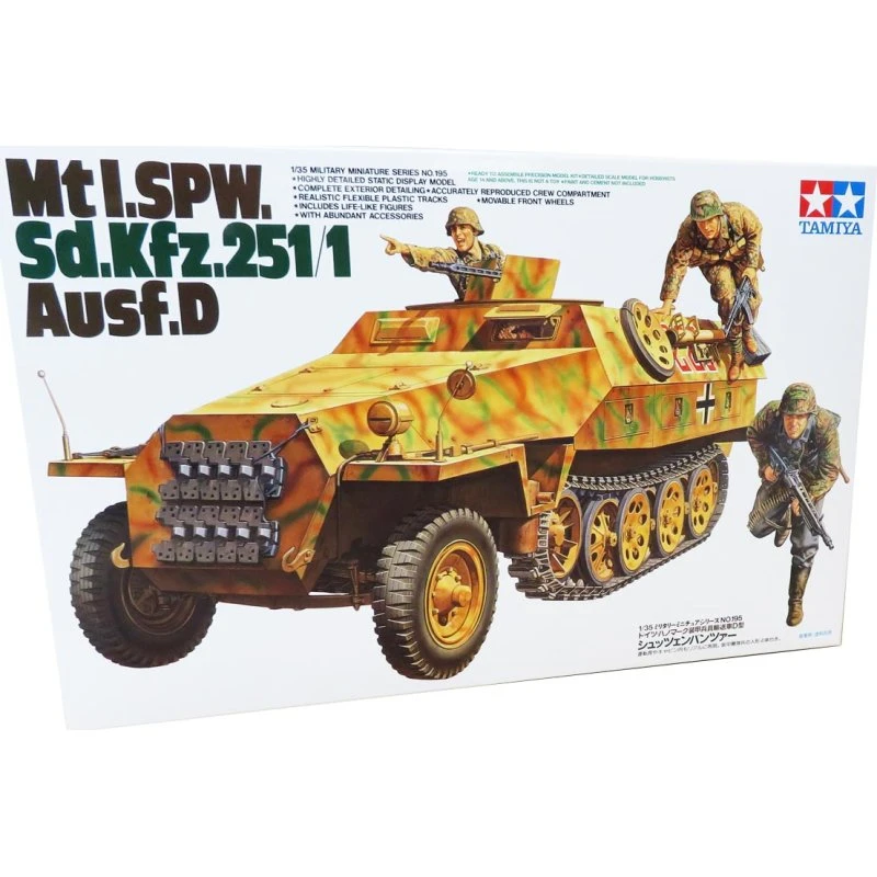 Tamiya 1:35 Sd.Kfz.251/1 Ausf.D Hanomag – byg-selv model (L17,3 cm)