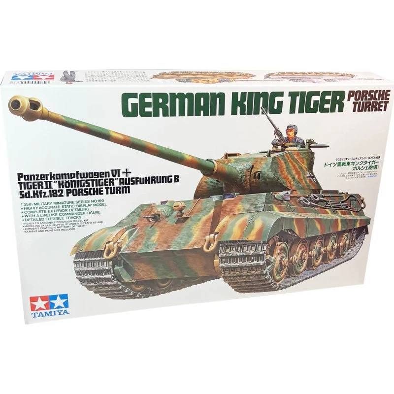 Tamiya King Tiger Porsche-tårn 1:35 byggesæt