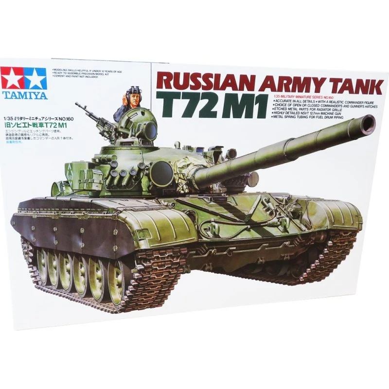 Tamiya T72M1 russisk kampvogn 1:35 (28,9 cm)