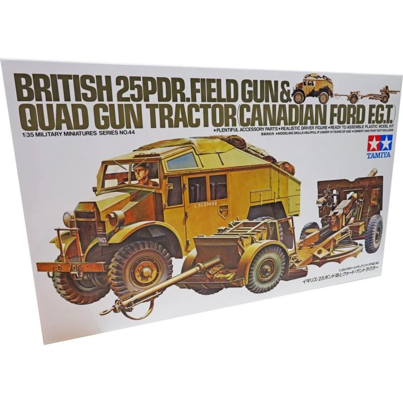 Tamiya 1:35 British 25PDR feltkanon & lastbil