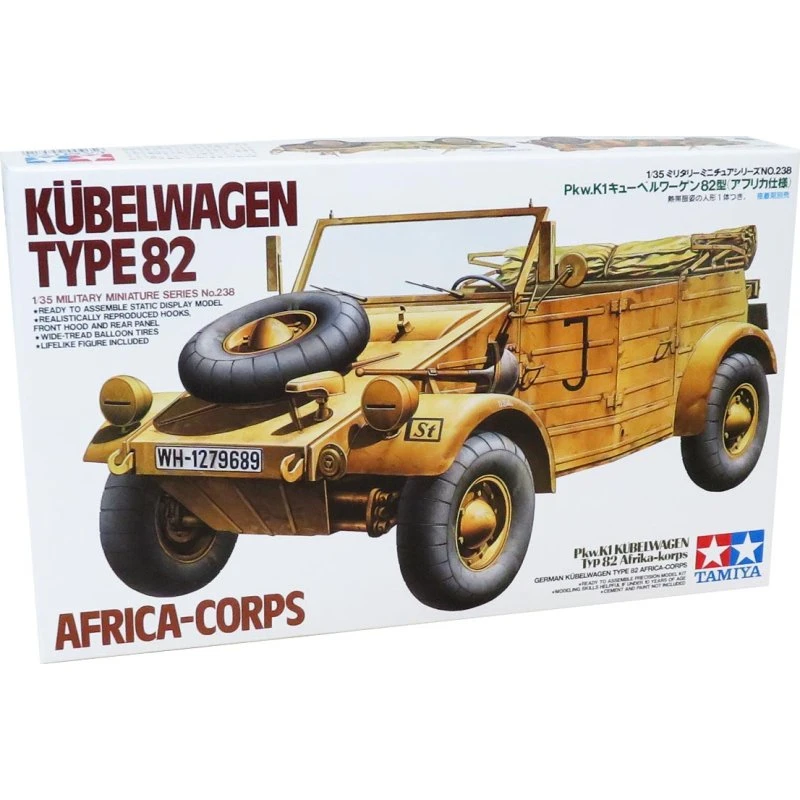 Tamiya 1:35 Kubelwagen Type 82 (Afrika‑spec.)