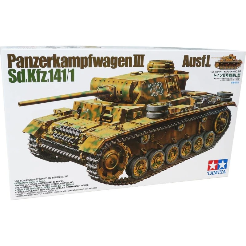 Tamiya Panzer III Ausf.L modelkampvogn 1:35 (L17,6 cm)