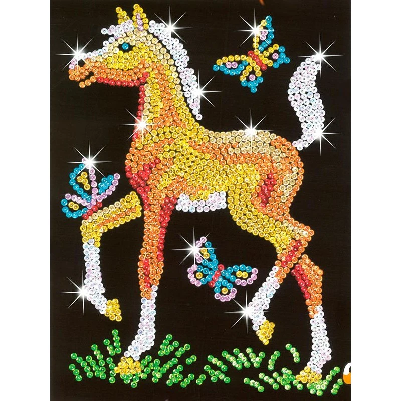 Sequin Art Freya føl pailletbillede 25×34 cm