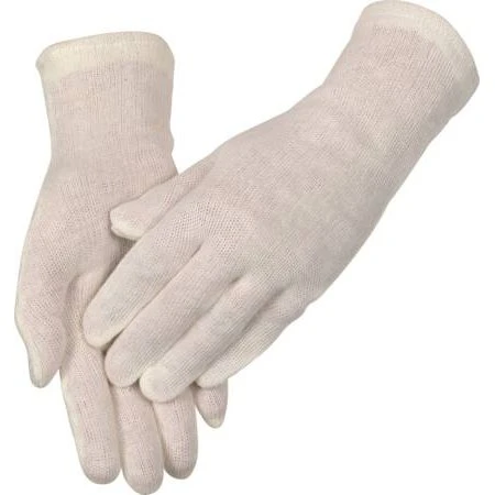 Bomuldshandske strikket CE Kat. I - Str. 10 (100% bomuld)