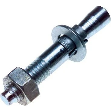 Gennemstiksanker 8x75/10 mm — varmgalvaniseret med møtrik