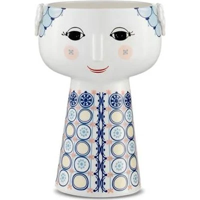 Bjørn Wiinblad Eva vase, 18,5 cm - mørk blå