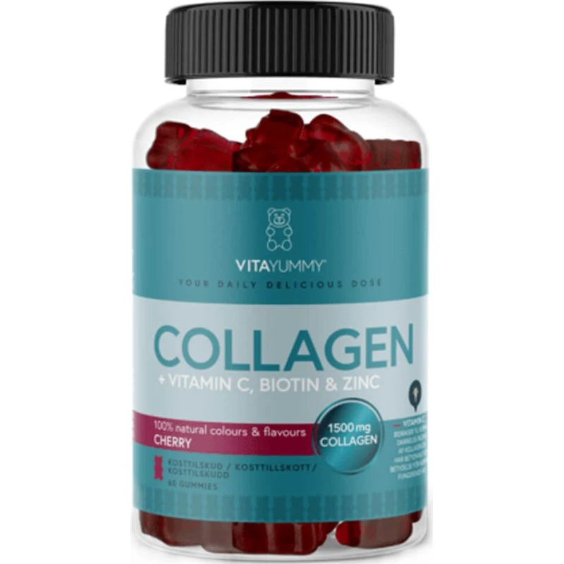 VitaYummy Collagen Kirsebær 60 stk