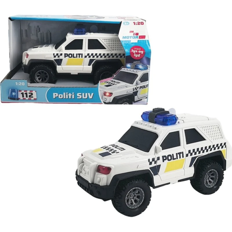 Motor 112 Politi SUV 1:20 med lys, lyd og friktionsmotor