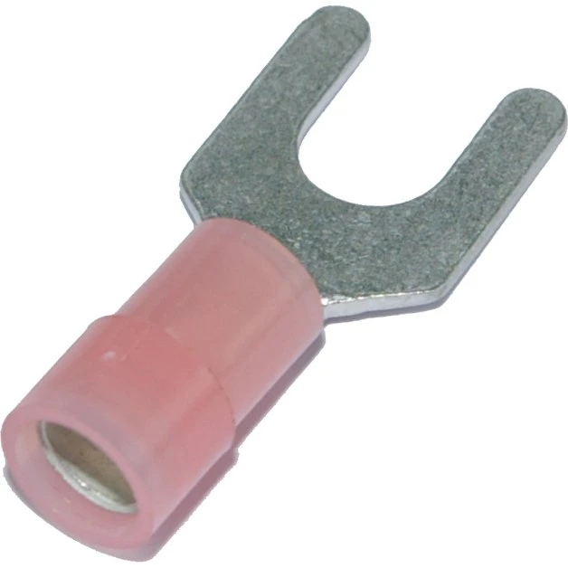 Universal Gaffelkabelsko 0,5-1,5 mm² Rød M6