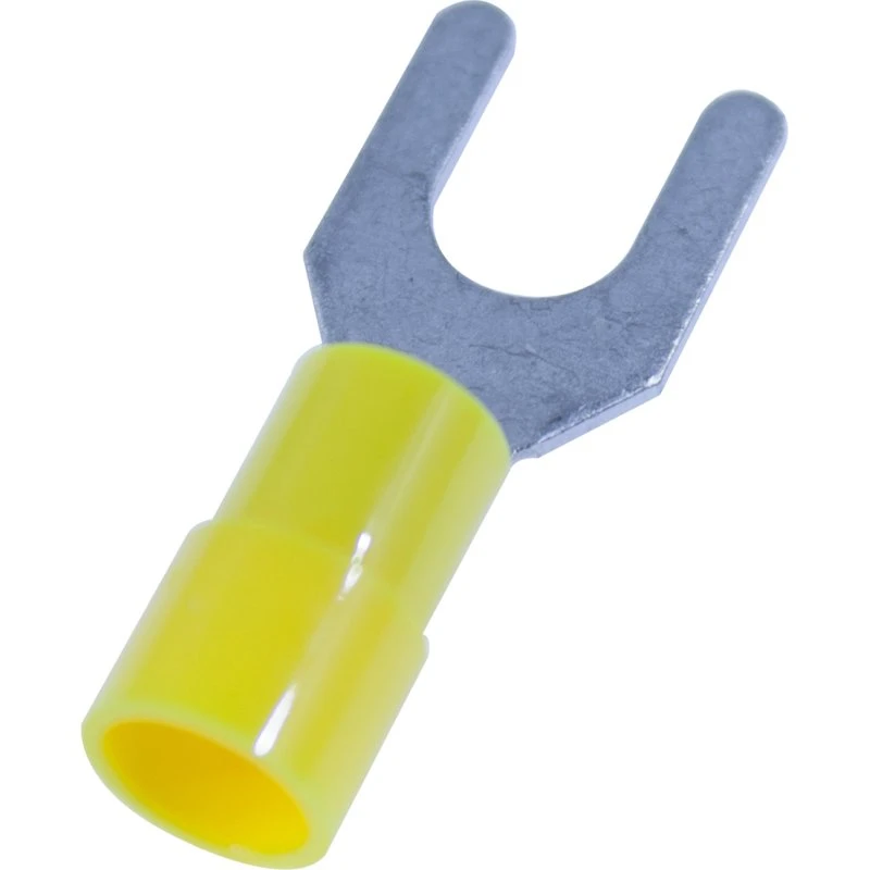 SPN Gaffelkabelsko 4–6 mm² gul M4 (isoleret)