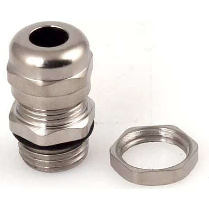 Forskruning PG 7, messing med møtrik, IP68 (kabel Ø 3–6,5 mm)