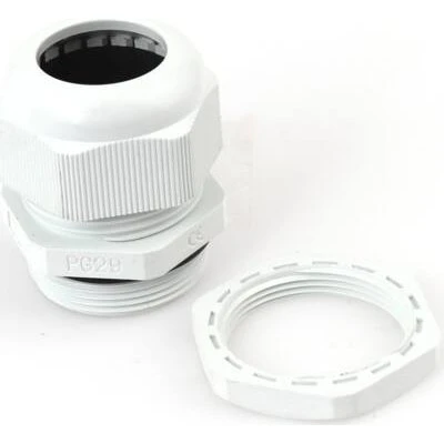 Forskruning PG29 RAL9002, polyamid IP68 til kabel Ø18–25 mm