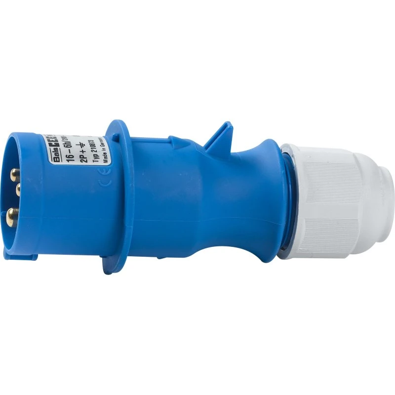 CEE stikprop H6 16A 230V 3-polet IP44 blå