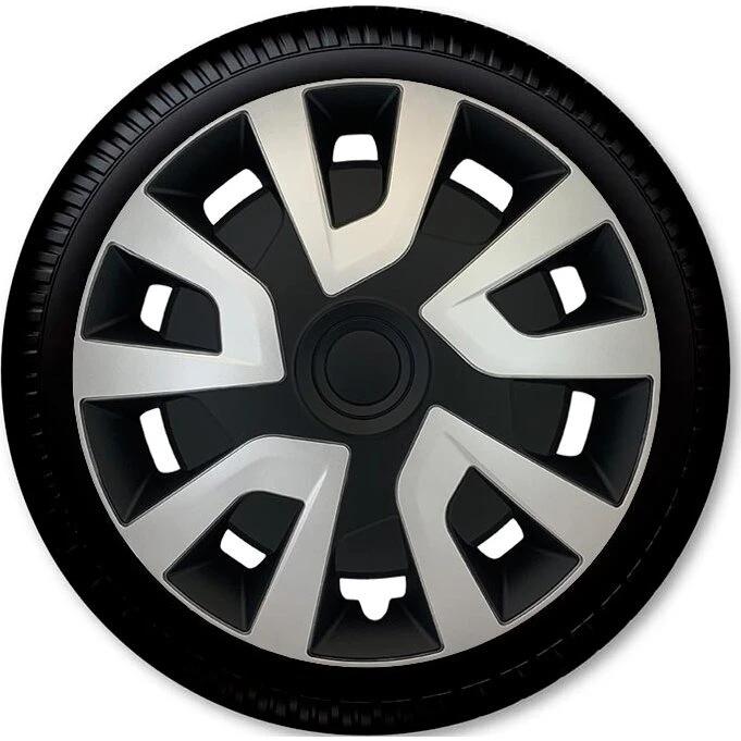 Coverline Revo VAN hjulkapselsæt 15" sølv/sort (4 stk)