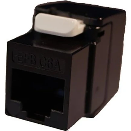 Konnektor UTP Kat 6A keystone, sort - 100 stk